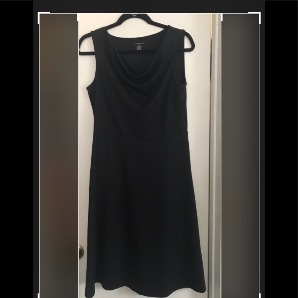 Lands End cotton dress in black.  Size small